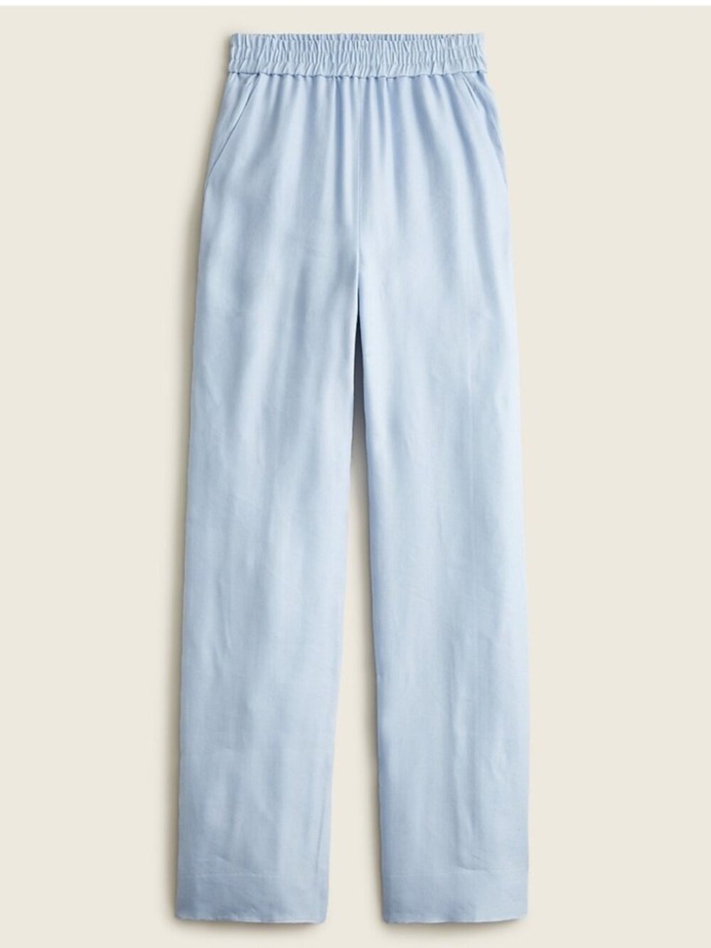 J. Crew Light Blue Wide-Leg Elastic Waist Pants